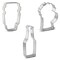 CookieCutter.com 3 Piece Drinks Cookie Cutter Set Beer Mug, Latte Cup, Bottle, USA